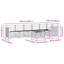  Sectional Sofa Set 7 Pcs Solid Acacia Wood Sets Garden Furniture Patio