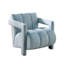 Fauteuil contemporain en velours, bleu-351722630