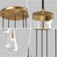 Lustre contemporain en verre plaqué or et verre à 5 lumières Contemporary-1024003489