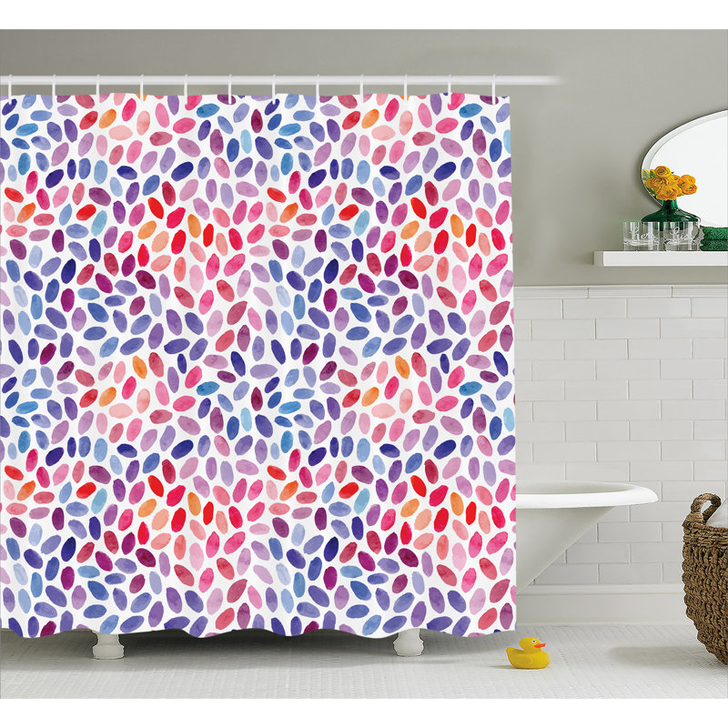 Rideau de douche simple d’esquisse funky Crouse, l 69 po x L 75 po
