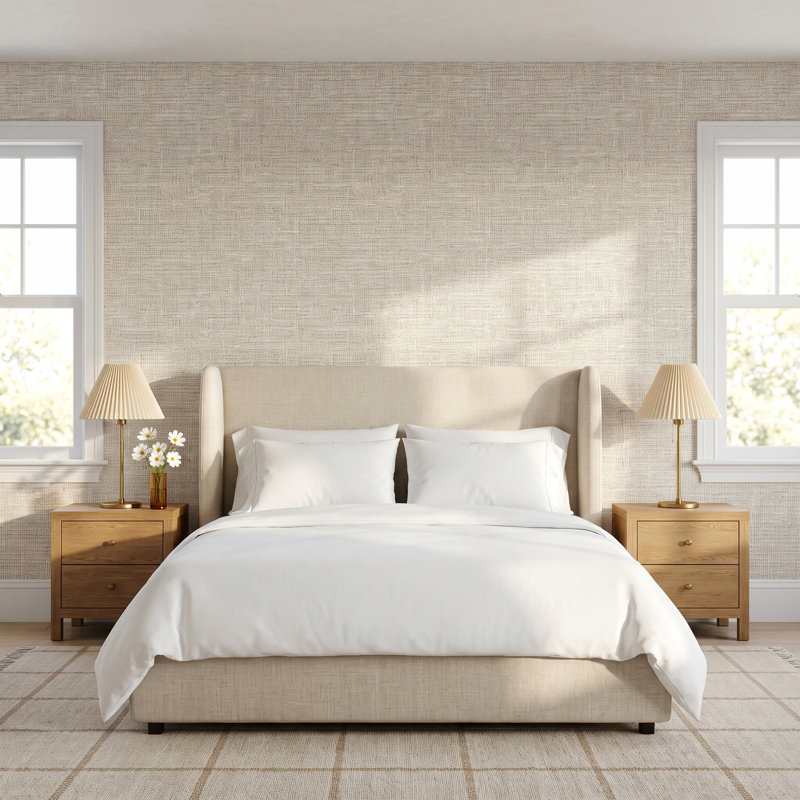 Hayley Tweed Peel & Stick Wallpaper, Beige