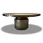 Eleadora Round Walnut Wood Dining Table-121935086