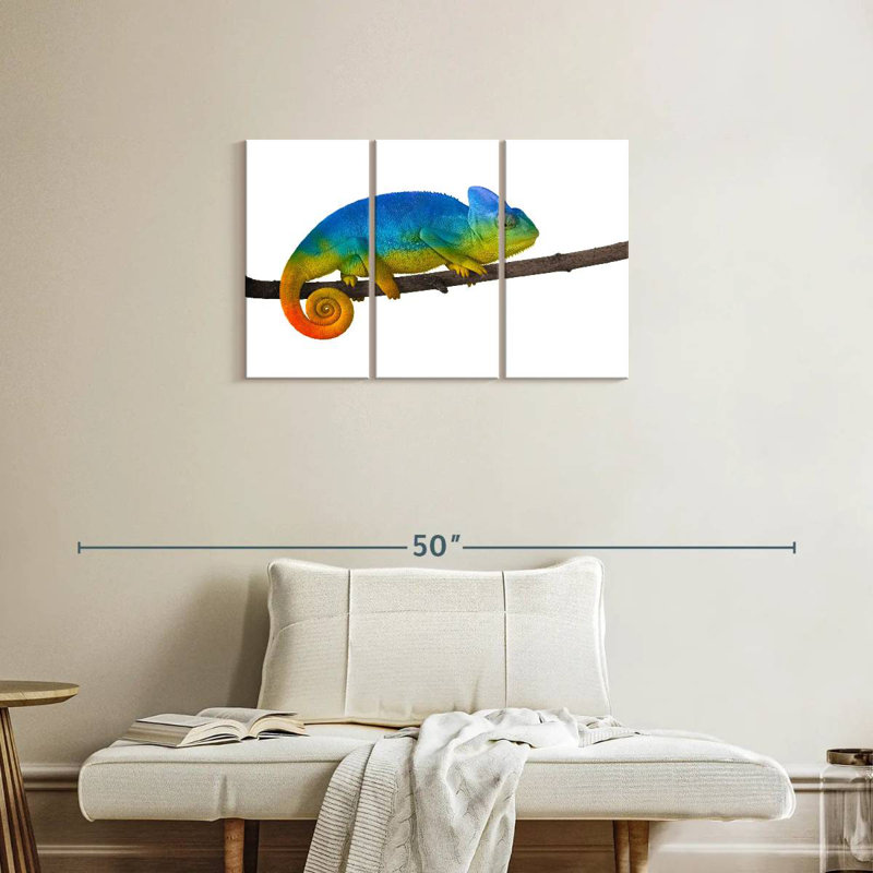 Brampt Vibrant Blue Chameleon, 20" H x 33" W