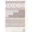 Tapis géométrique tissé à la machine en jute ivoire / gris-389438706