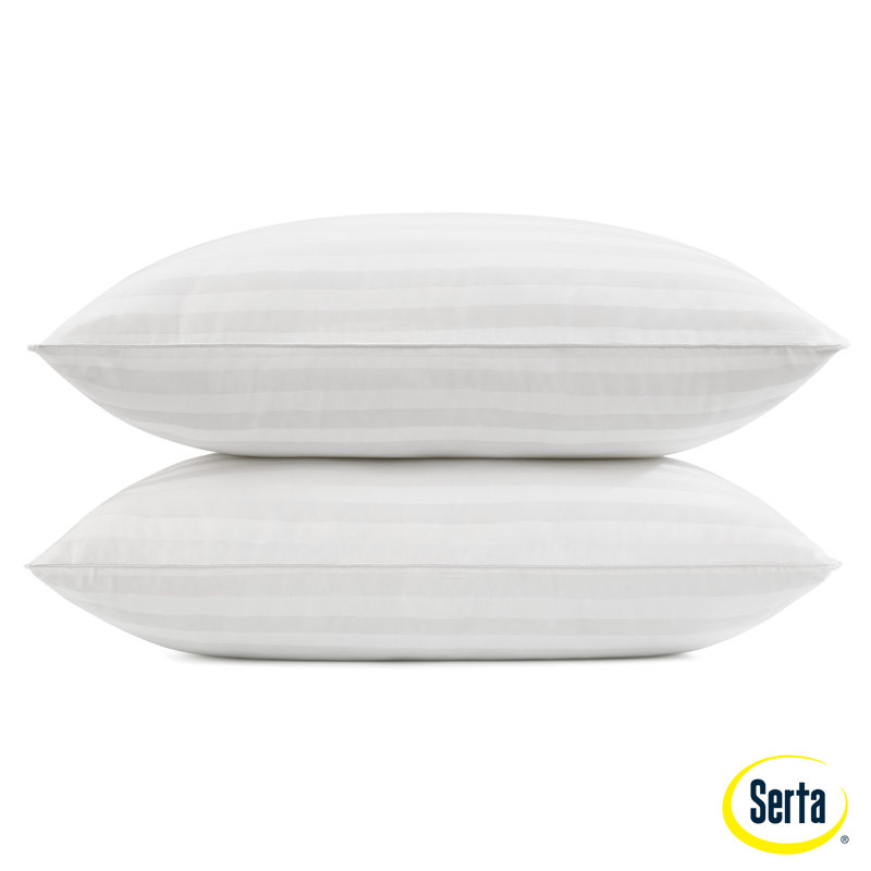Won't Go Flat Polyester Support Pillow, White, Standard Pillow: 20" x 28"
