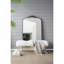 Miroir pleine grandeur 66 po x 36 po, miroir arqué suspendu ou appuyé contre le mur, grand miroir noir pour le salon