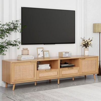 Rattan TV Stand For Tvs Up To 85
