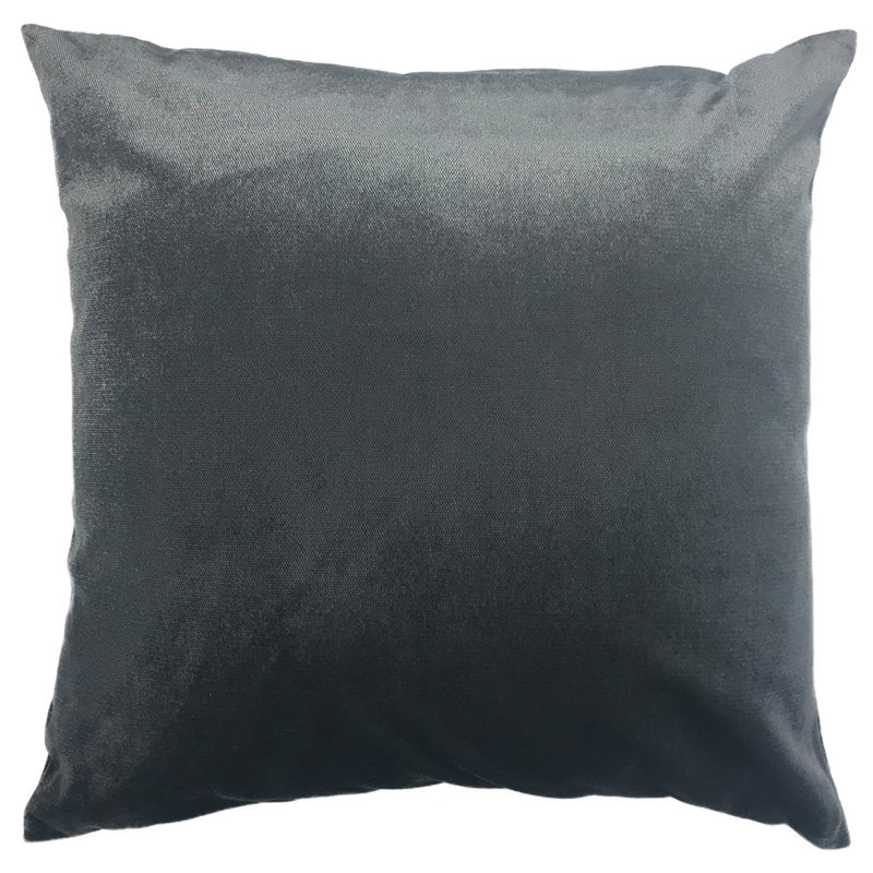 Housse de coussin carré et insert, Gris anthracite