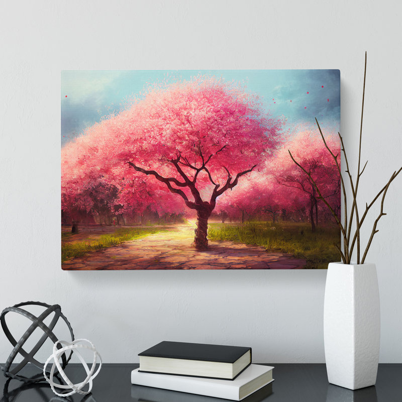 Bewitching Cherry Blossom Trees - Wrapped Canvas, 50cm H x 76cm W x 3cm D