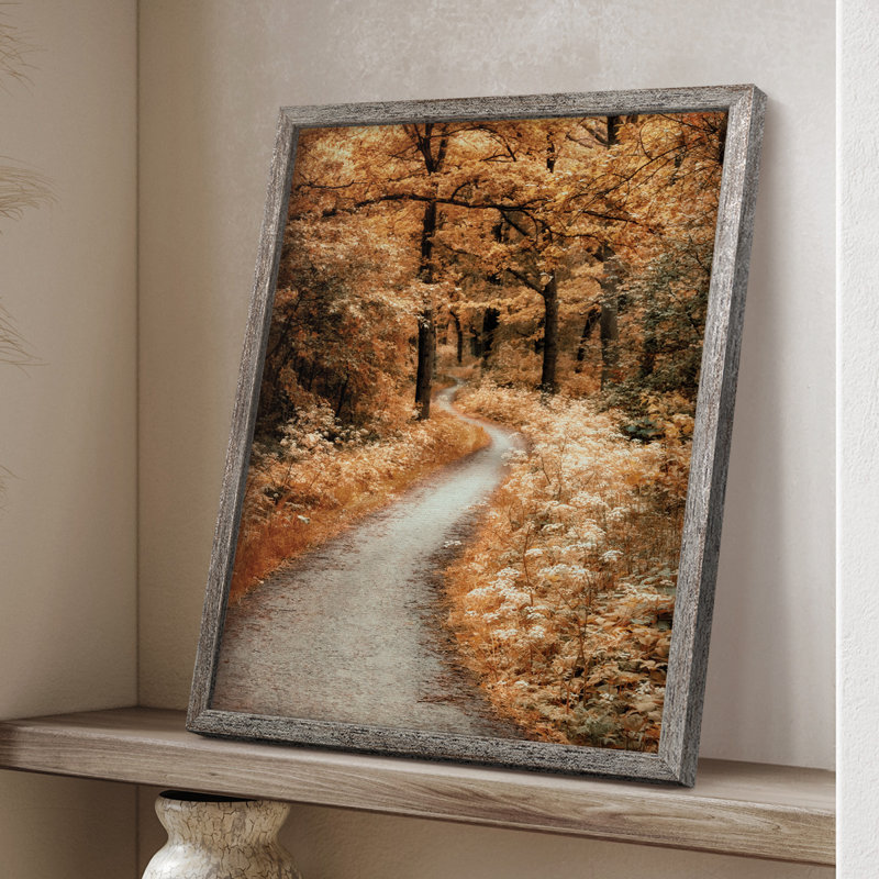 Winding Path Framed Print - Solid Wood, 11" H x 9" W