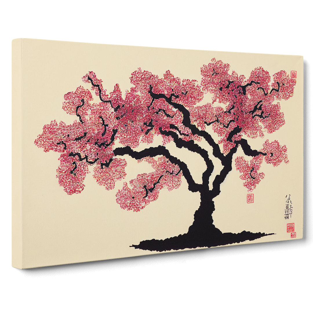 Cherry Blossom Tree Japanese - Wrapped Canvas