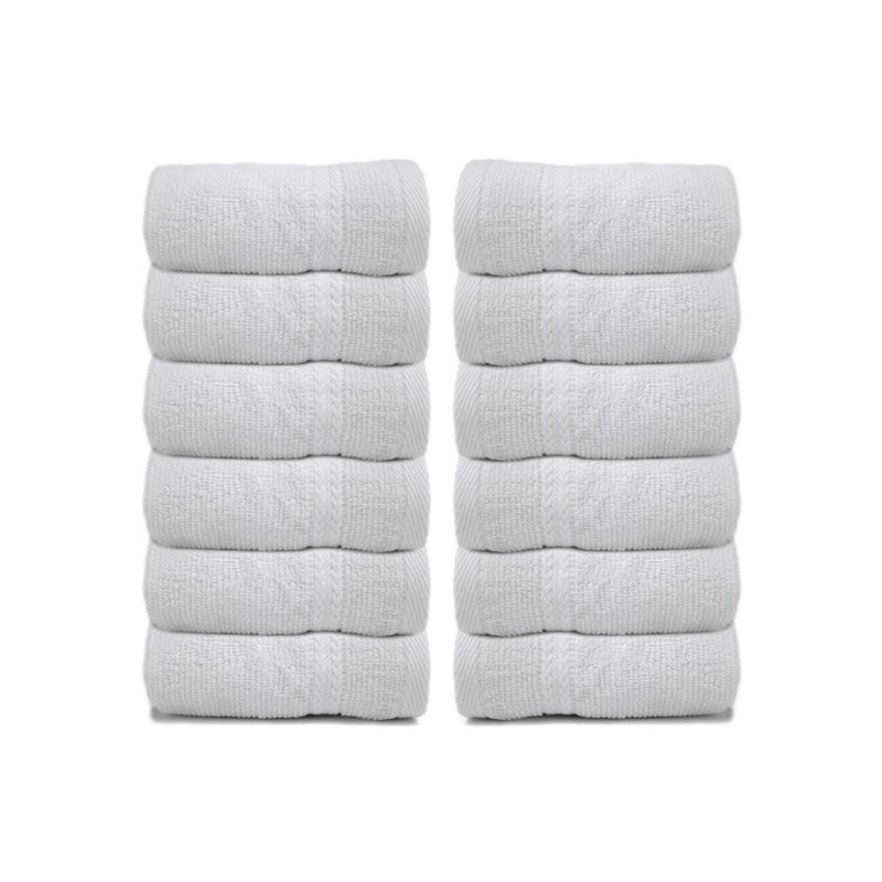 Ensemble de débarbouillettes 100% coton 12 pièces Anaelle