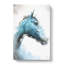 Steel Blue Horse In Abstract - Wrapped Canvas Painting-55318705