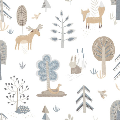 Nerijus Little Explorers 2 Country Animals Wallpaper Roll