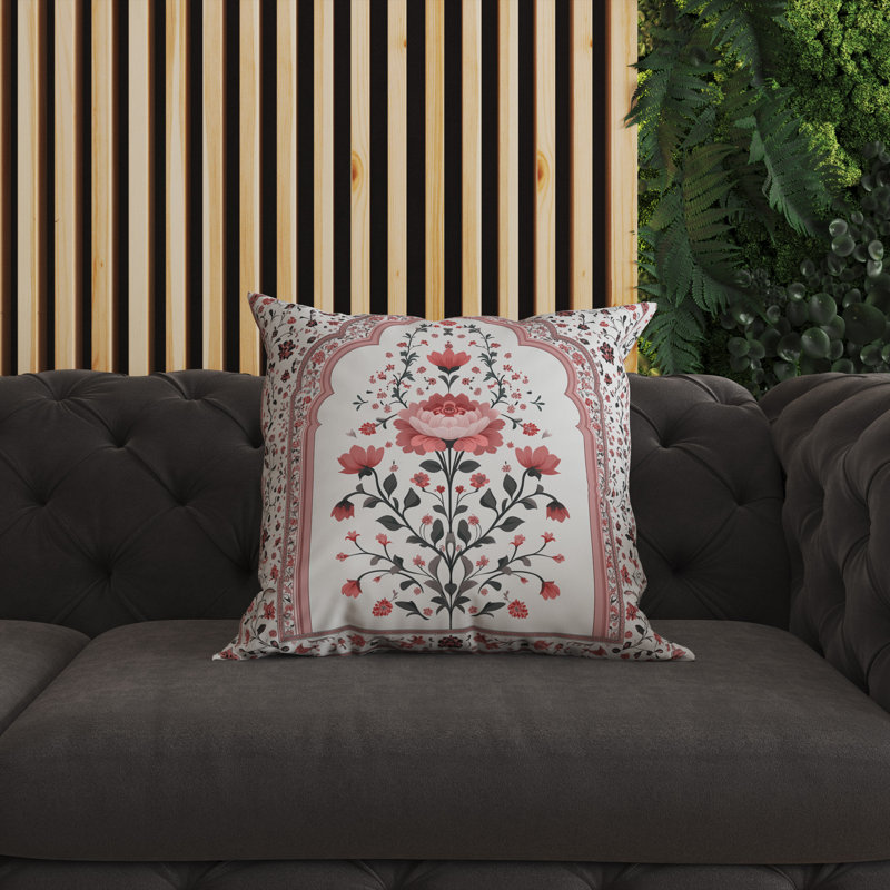 Splendeur moghole Intérieur/Extérieur 20x20, Carré 20 po, Argent / Crème