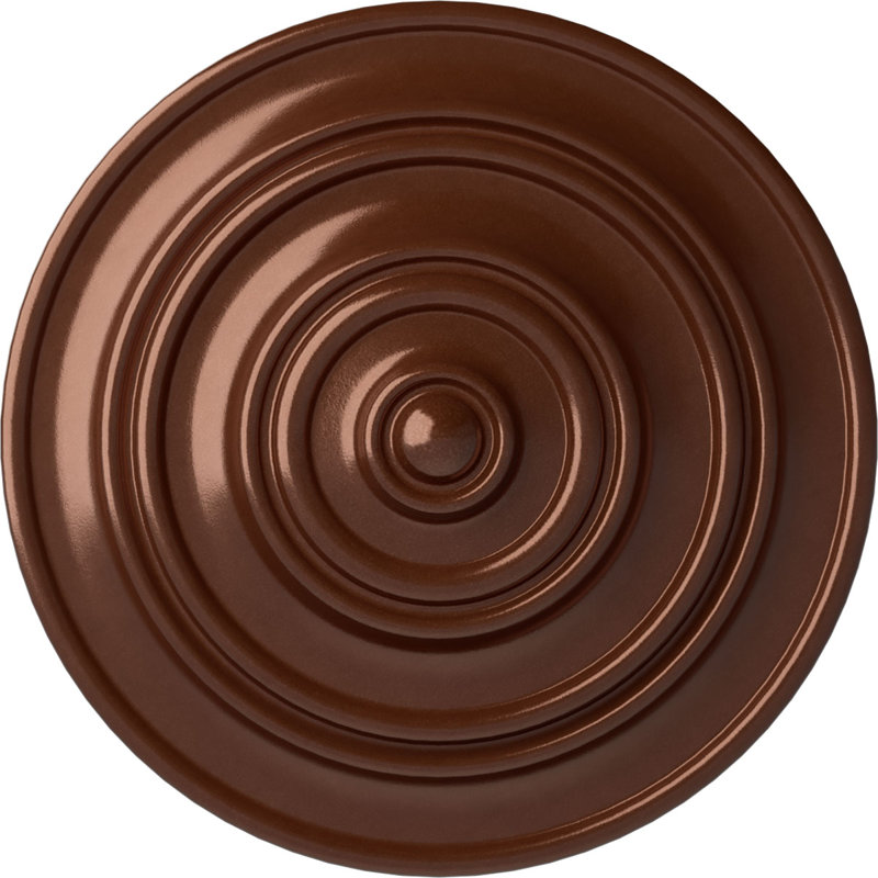 Médaillon de plafond Endurathane Classic, P 13 1/4 po x P 1/2 po (convient aux auvents jusqu'à 4 1/8 po), Pièce de cuivre