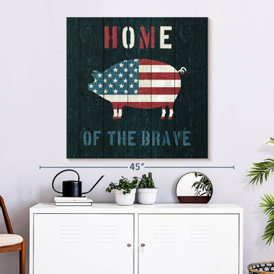 Kema American Farm Pig Wall Sign
