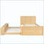 Lit plateforme en bois avec lit gigogne escamotable, armoire de rangement-131124961-131124962