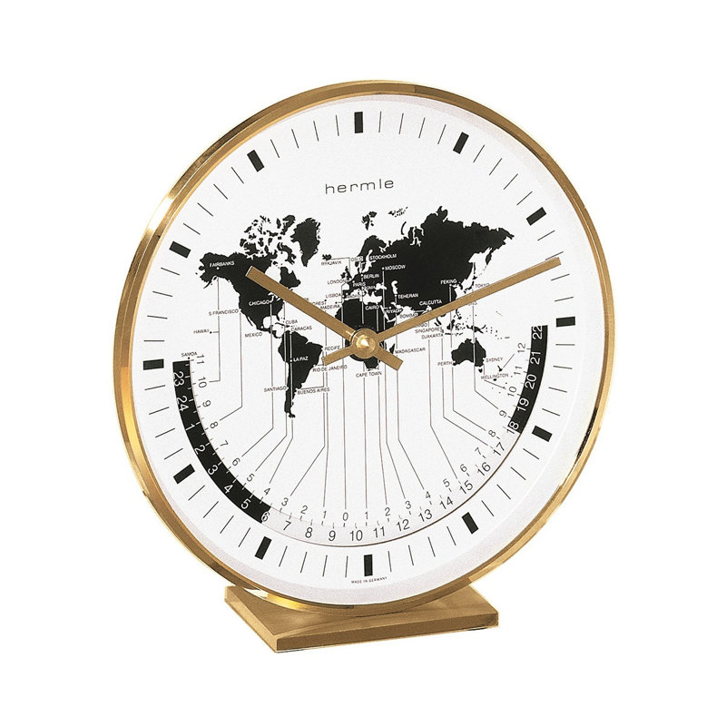  Buffalo I Quartz Brass 8" Mantel Clock