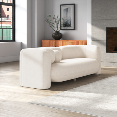 Tov Furniture Amelie Cream Faux Fur Sofa