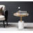 Modern Brass Marble Based Side Table