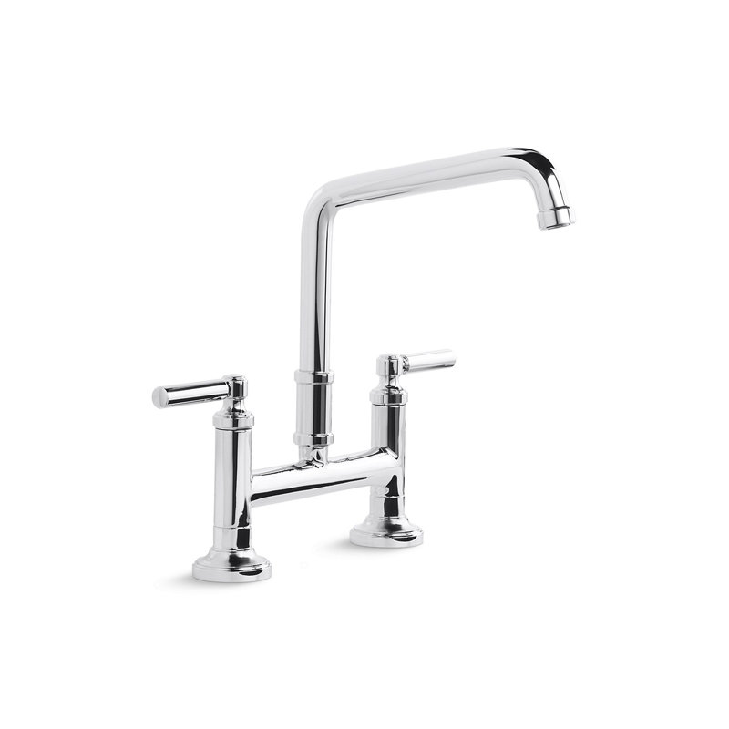 Quincy™ Deck-Mount Bridge Faucet, Lever Handles