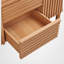 Meuble-lavabo simple de 120 cm avec lavabo en résine SMC, 3 tiroirs et rangement ajustable, design cannelé, style ferme moderne, salle de bain principale