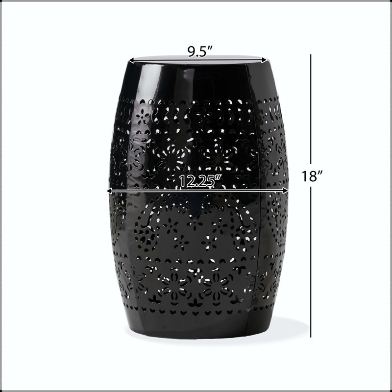 Table d'appoint Ruby Lace Cut, Black