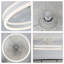 Ventilateur de plafond encastré moderne 20 "avec éclairage à DEL à intensité variable et commande par APP Ventilateur de moteur à courant continu réversible LowProfile pour chambre à coucher Ikeoluwa-408939501