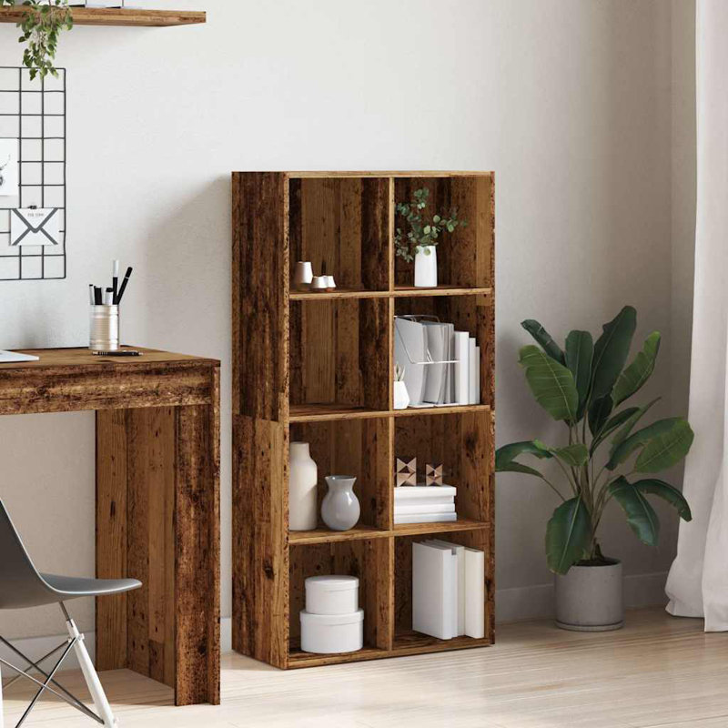 Abelia Bookcase, Old Wood, (4 Shelves) 130cmH x 66cmW x 30cmD
