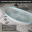 Baignoire autoportante moderne en acrylique Fslefay 71 po avec trop-plein et bonde centrale pour salle de bain