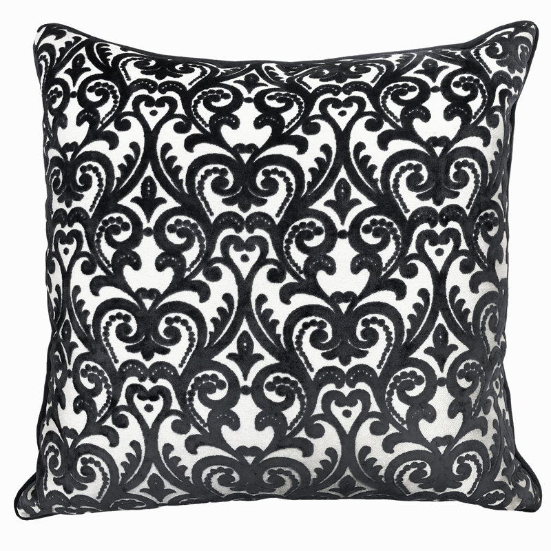 Square Pillow Cover & Insert, Black