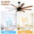 8-Blade Ceiling Fan With Light, Remote Control, Reversible DC Motor and Timer Setting-1616994439