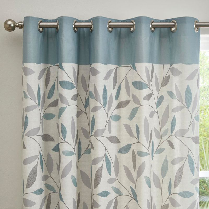 Cotton Semi Sheer Curtain Pair, Width 229 x Drop 183 cm