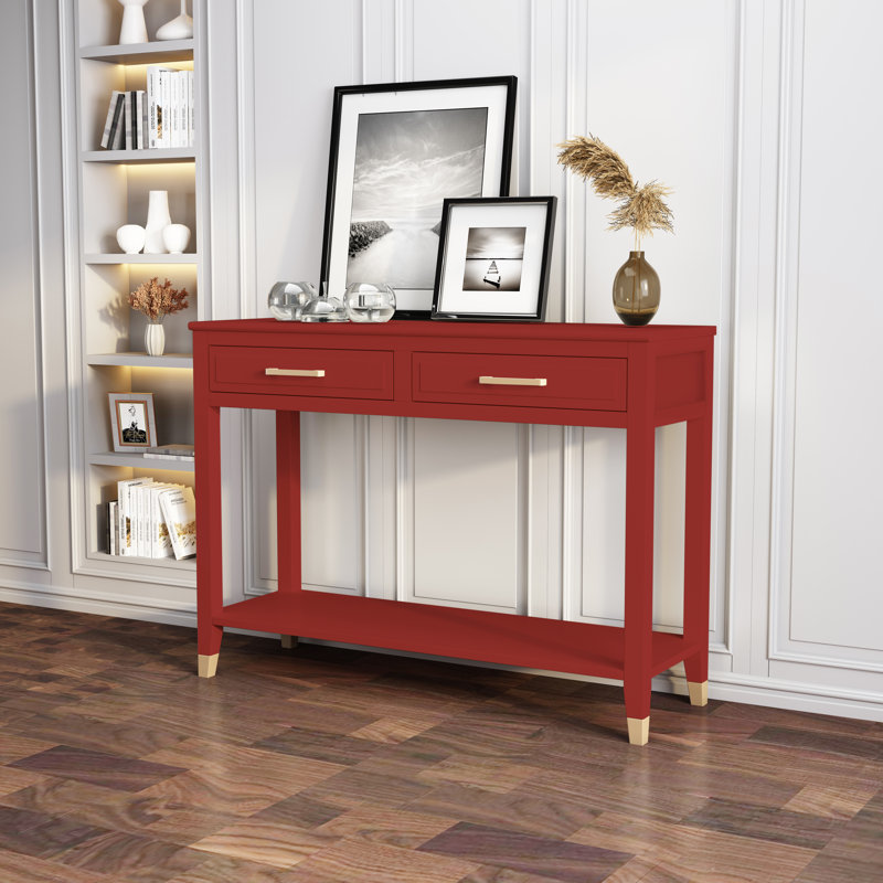 Ossian 105cm Console Table, Red