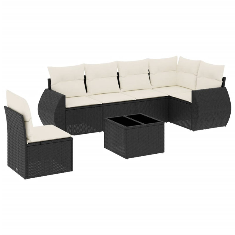 Vidaxl Garden Sofa Set Black