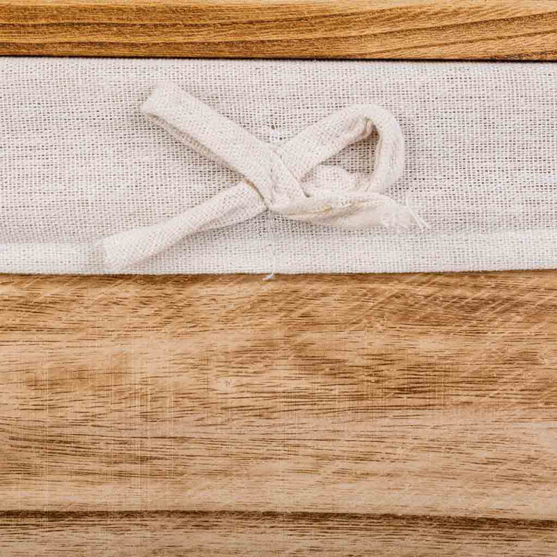 Wood Laundry Set with Handles, Oak