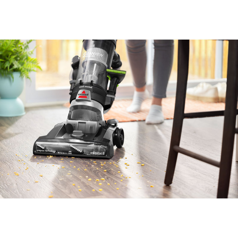BISSELL CleanView® Rewind Upright Bagless Vacuum Cleaner | 3676 Black/Blue with Crevice Tool