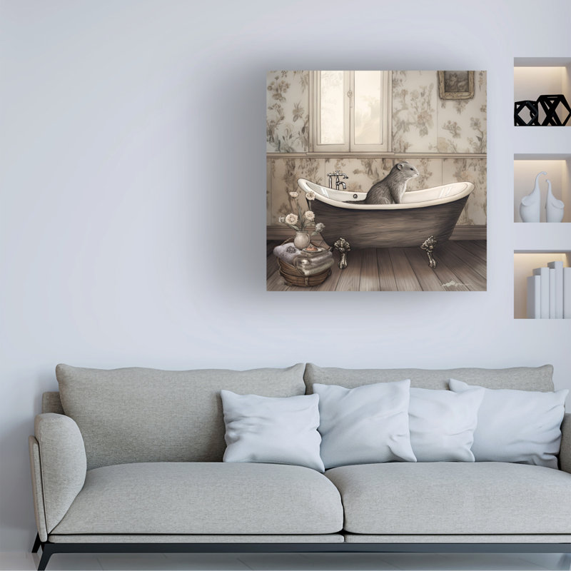 Art sur toile Sasha Bathtime 12, H 24 po x l 24 po