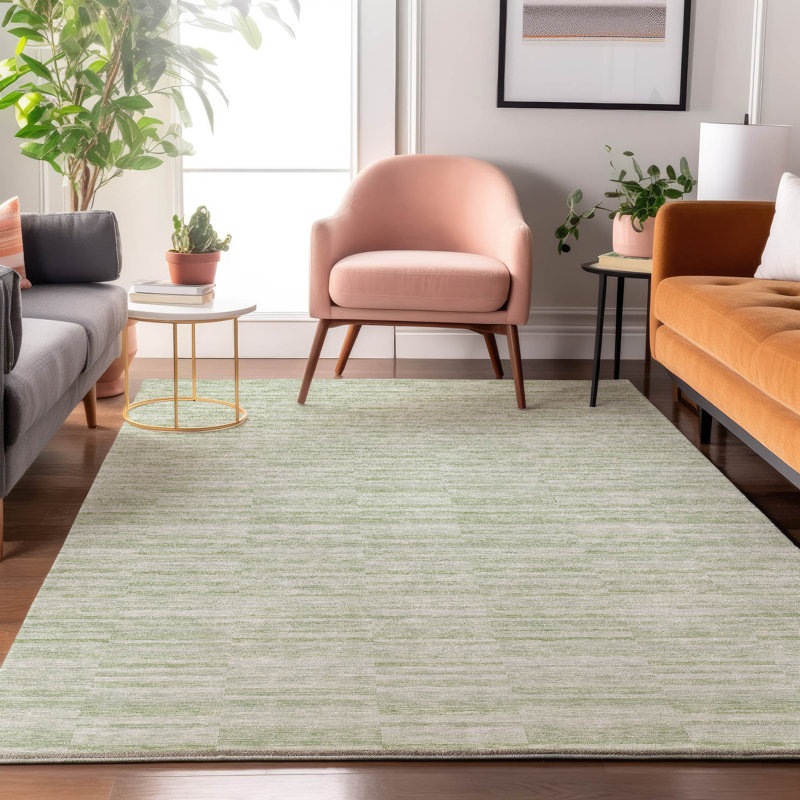 Tapis sauge de qualité supérieure Prisco, Rectangle 5' x 7'6"
