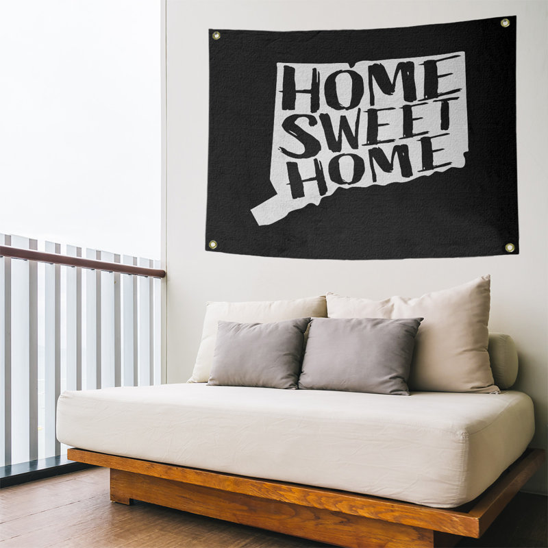 Tapisserie murale connecticut doux pour la maison, H 59 po x l 80 po, Noir