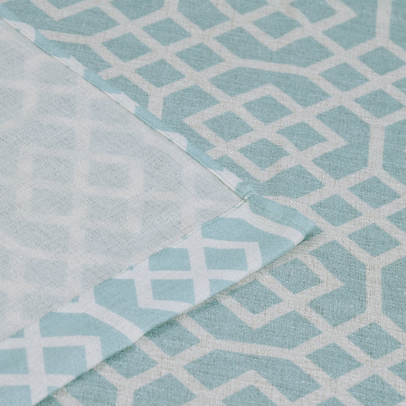 Semi Sheer Curtain Pair, 52" W x 84" L, Cyan