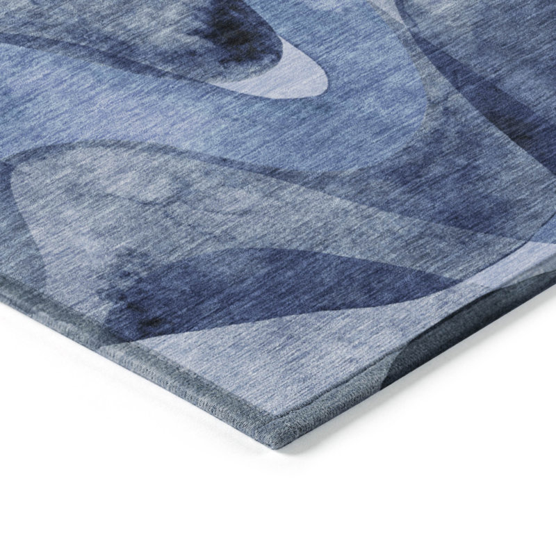 Alfonzo Stain Resistant Abstract Area Rug, Rectangle 1'8" x 2'6"