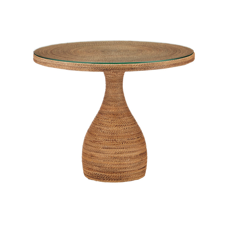 Dominica Round Mahogany Wood Dining Table