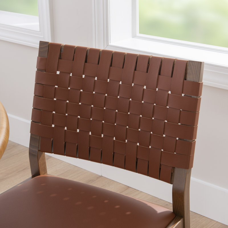 Morrow Solid Wood Side Chair, Brown/Walnut