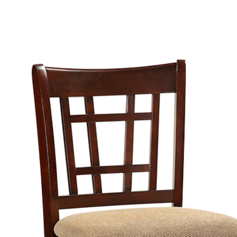 Contemporary Dining Room Counter height 5pc Dining Set Round Table w Leaf & 4x Side Chairs