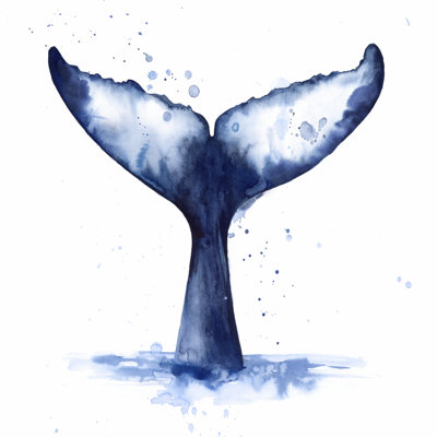 «Whale Wave I» par Grace Popp - peinture sur toile tendue
