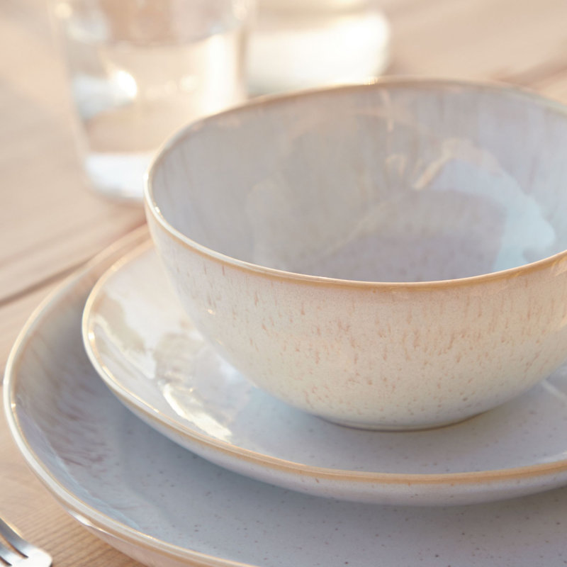 Livia Stoneware Dinnerware Set, Sand Beige