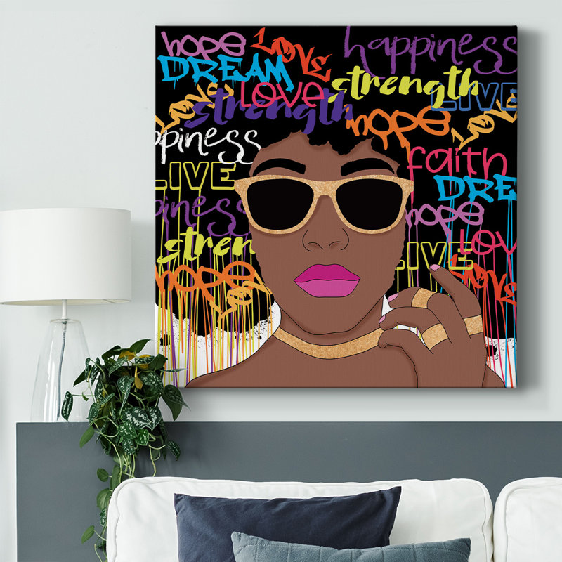 Inspire sur toile, H 8 po x l 8 po x P 1,5 po