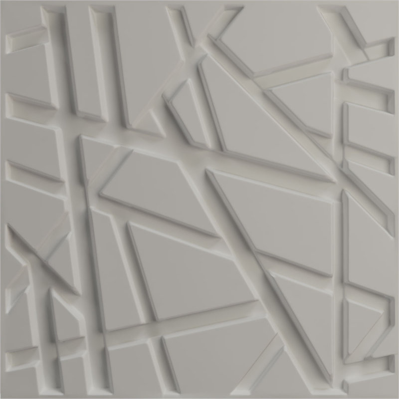 Panneau mural 3D décoratif Evergreen EnduraWall l 19 5/8 po x H 19 5/8 po, brume champagne métallique universelle (couvre 2,67 pieds carrés)